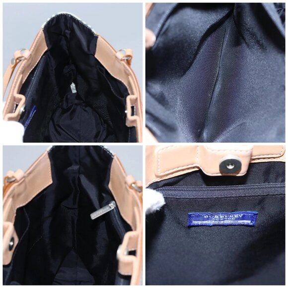 BURBERRY Nova Check Blue Label Hand Bag Canvas Blue Auth - Picture 15 of 16
